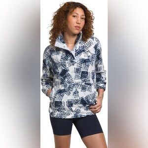 THE NORTH FACE Women's Pali Pile Fleece ¼ Snap Crosshatch Camo Print women's M